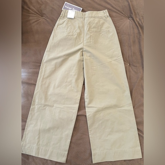 NWT Indigo Rising Khaki Green Pleated Wide-Leg High-Waisted Trouser Pant - 5/27 - Picture 6 of 8